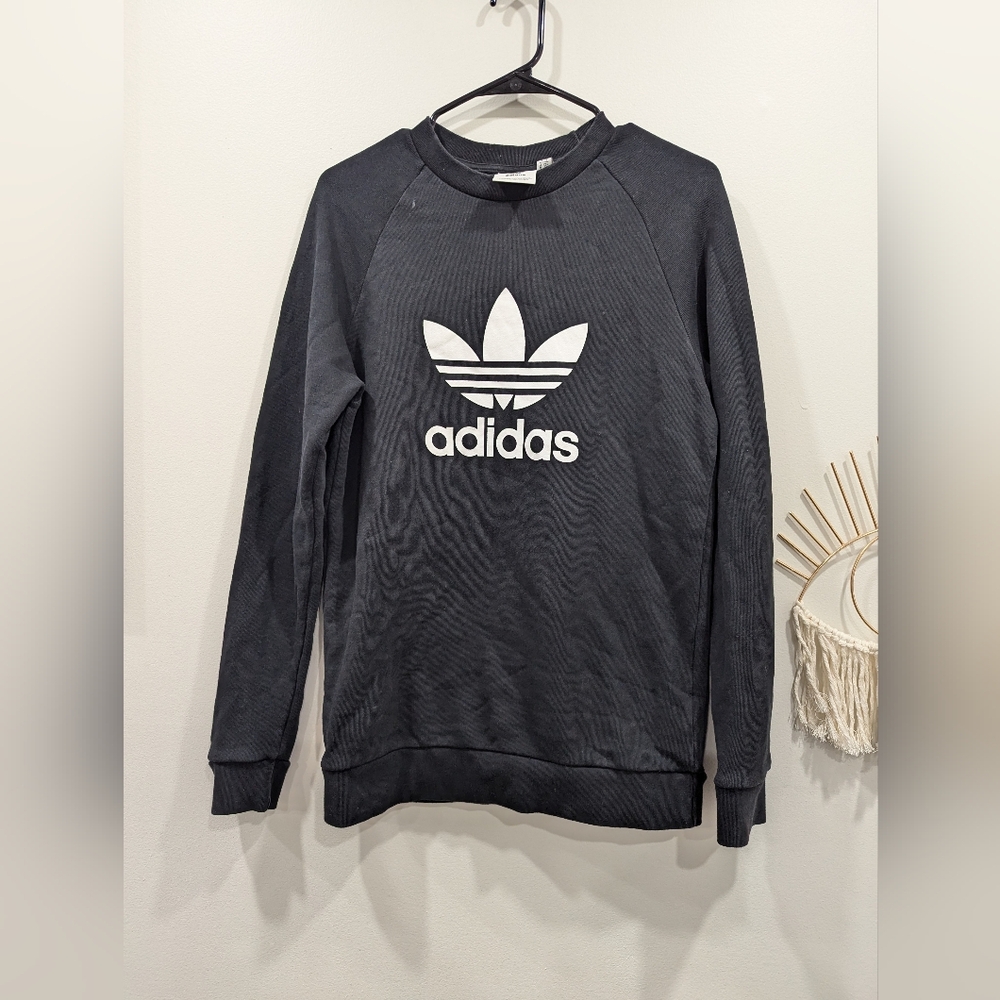 Adidas Women's Black Crewneck Sweatshirt